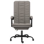 vidaXL Fauteuil inclinable de bureau Taupe Tissu