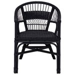 vidaXL Chaise empilable Noir 60 x 60 x 81 cm Rotin
