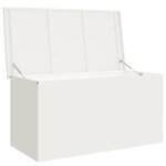 vidaXL Boîte de Rangement Extérieure Blanc 100 x 50 5 x 50 cm Acier