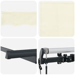 vidaXL Auvent Rétractable Crème 250 x 200 cm tissu