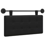 vidaXL Tête de lit suspendue Noir Simili cuir