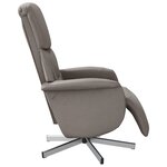 vidaXL Fauteuil inclinable avec repose-pieds taupe tissu