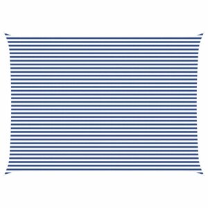 vidaXL Voile d'ombre Bleu et Blanc 7 x 5 m 100 polyester Oxford