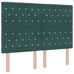 vidaXL Lit à Sommier avec Matelas & Banc Vert Foncé 140x190 cm Velours