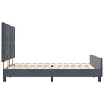 Lit vidaXL Gris foncé 140x200 cm en Velours