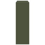 vidaXL Supports pour plantes 2 Pièces Vert olive 24 x 24 x 75 cm Acier