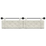 vidaXL Tête de lit suspendue Crème Velours