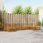 vidaXL Ensemble de canapés d'extérieur 7 Pièces Naturel
