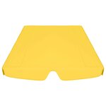 vidaXL Toit de rechange balançoire jaune 188/168x145/110 cm