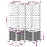 vidaXL Jardinière avec treillis Blanc 80x80x136 cm PP