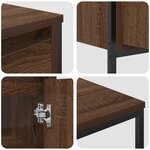 vidaXL Ensemble de meubles de salle de bain en 3 pièces en bois d'ingénierie chêne brun