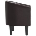 vidaXL Chaise cabriolet marron similicuir