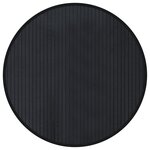 vidaXL Tapis rond noir 60 cm bambou