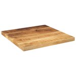 vidaXL Dessus de table 60x60x3 8 cm carré bois massif de manguier brut
