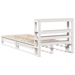 vidaXL Cadre de lit sans matelas blanc 75x190 cm bois de pin massif