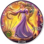 Pièce de monnaie en Argent 1 Dollar g 31.1 (1 oz) Millésime 2025 Liberty Tales RAPUNZEL