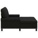 vidaXL Chaise longue avec coussin Noir 91 x 157 x 91 cm tissu