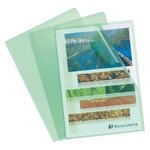 Sachet 100 Pochettes Polypropylène Grainé 12/100e - A4 - Vert - X 10 - Exacompta
