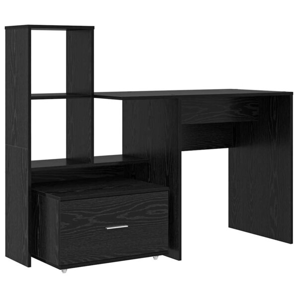 vidaXL Bureau Chêne noir 131 5 x 50 x 106 5 cm Bois d'ingénierie