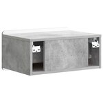 vidaXL Cabinet de chevet mural 2 Pièces Gris béton 49 x 34 5 x 24 cm