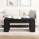 vidaXL Table basse Chêne Noir 102x55x42 cm Bois d'ingénierie
