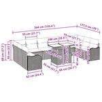 vidaXL Ensemble de canapé de jardin 11 Pièces Gris Poly rotin