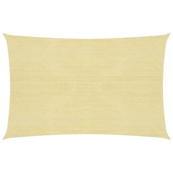 vidaXL Voile d'ombrage 160 g/m² Beige 3 5x5 m PEHD