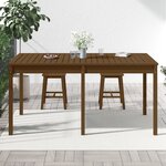 vidaXL Table de jardin marron miel 159 5x82 5x76 cm bois massif de pin
