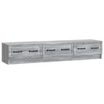 vidaXL Meuble TV Sonoma gris 147 x 34 5 x 27 cm Bois d'ingénierie