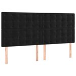 vidaXL Sommier à lattes de lit et matelas Noir 200x200 cm Velours