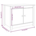 vidaXL Table basse Marron miel 71x49x55 cm Bois massif de pin