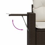 vidaXL Salon de jardin avec coussins 6 Pièces marron résine tressée