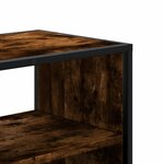 vidaXL Meuble TV chêne fumé 100x31x39 5 cm bois d'ingénierie et métal