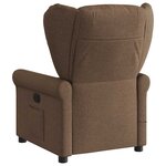 vidaXL Fauteuil inclinable de massage électrique marron tissu