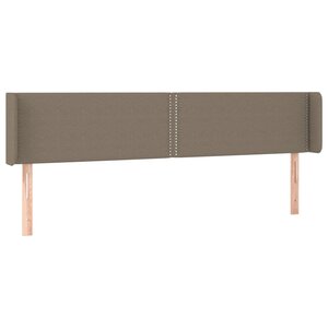 vidaXL Tête de lit avec oreilles Taupe 183x16x78/88 cm Tissu