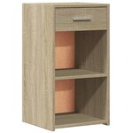 vidaXL Tables de chevet 2 Pièces chêne sonoma 35x34x65 cm bois ingénierie