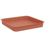 vidaXL Plateau carré à fleurs 24 pc Rouge brique 15 x 15 x 2 cm