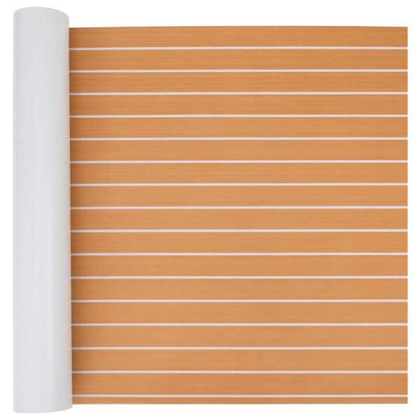 vidaXL Tapis de bateau Rayé Marron et blanc 240 x 90 cm EVA