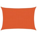 vidaXL Voile d'ombrage 160 g/m² rectangulaire orange 3x5 m PEHD