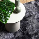 vidaXL Tapis Shaggy à poils longs NAVARRA gris foncé 200x290 cm