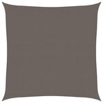 vidaXL Voile d'ombrage 160 g/m² Anthracite 5x5 m PEHD