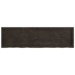 vidaXL Dessus de table marron foncé bois chêne massif traité