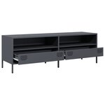 vidaXL Meuble TV anthracite 135x39x43 5 cm acier laminé à froid