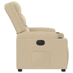 vidaXL Fauteuil inclinable électrique Crème Tissu