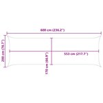 vidaXL Voile d'ombre Jaune 6 x 2 m 100   polyester Oxford
