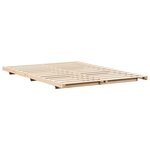 vidaXL Cadre de lit surélevé Marron 140 x 220 cm Bois massif en pin