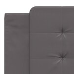 vidaXL Cadre de lit sans matelas Zadar gris 180x200 cm similicuir