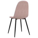 vidaXL Chaises à manger lot de 2 rose velours