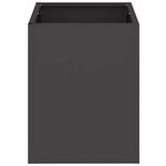 vidaXL Cache-pot de jardin Noir 32 x 32 x 40 cm Acier laminé à froid