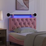 vidaXL Tête de lit suspendue Rose Velours